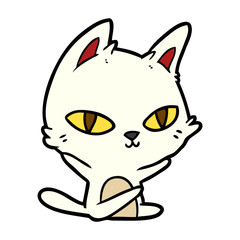 cartoon cat staring