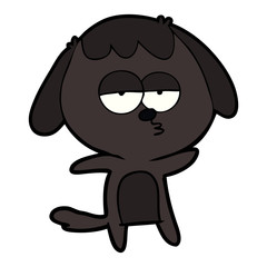 cartoon bored dog