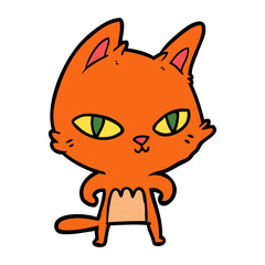 cartoon cat staring