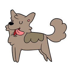 cartoon happy dog