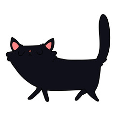 cartoon black cat