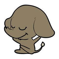 cartoon smiling elephant