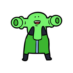 friendly cartoon alien