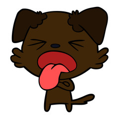 Fototapeta premium cartoon disgusted dog