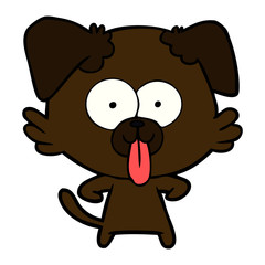 cartoon dog with tongue sticking out