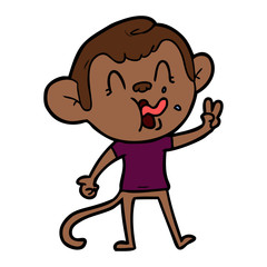 crazy cartoon monkey