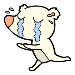 Fototapeta premium cartoon crying polar bear