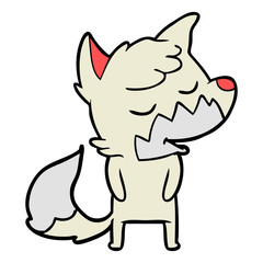 friendly cartoon fox
