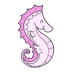 cartoon sea horse