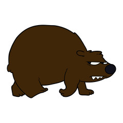 cartoon angry bear