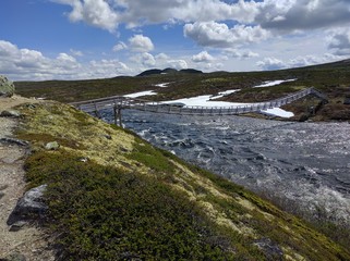 A river Bridge in Hardangervidda
