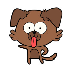 cartoon dog with tongue sticking out
