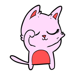 calm cartoon cat