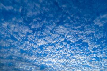 Blue sky with clouds.
