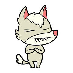 angry wolf cartoon