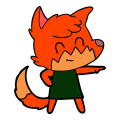 cartoon friendly fox