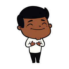 happy cartoon man