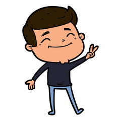 happy cartoon man