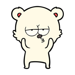 bored polar bear cartoon