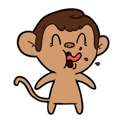 Obraz premium crazy cartoon monkey