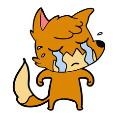 crying fox cartoon