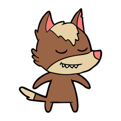 friendly cartoon wolf