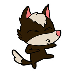 cartoon wolf whistling