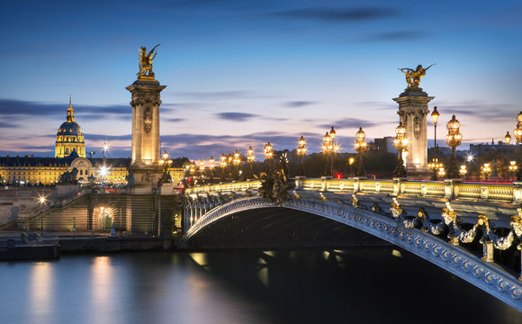 Alexandre 3 bridge in Paris, France