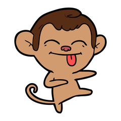 funny cartoon monkey pointing