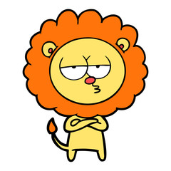 cartoon bored lion