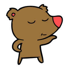 happy cartoon bear