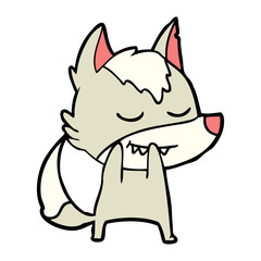 laughing cartoon wolf