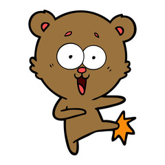 laughing teddy  bear cartoon