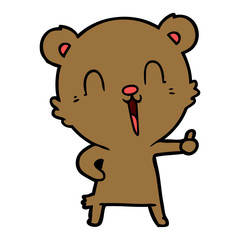 happy laughing cartoon bear