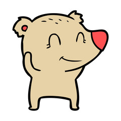 smiling polar bear cartoon