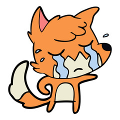 crying fox cartoon