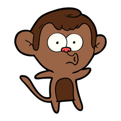 cartoon surprised monkey