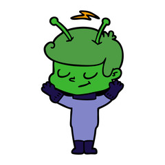 friendly cartoon spaceman
