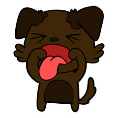 cartoon disgusted dog