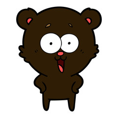 laughing teddy  bear cartoon