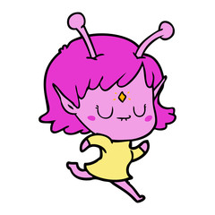 cartoon alien girl