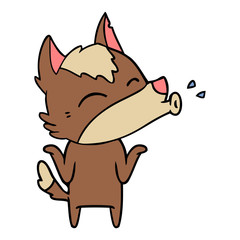 howling wolf cartoon