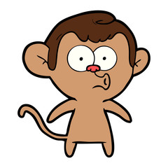 cartoon hooting monkey