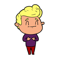 happy cartoon man