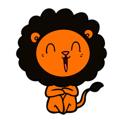 laughing lion cartoon