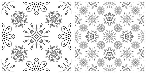 Seamless pattern in flat design of fireworks.