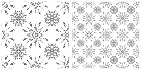 Seamless pattern in flat design of fireworks.