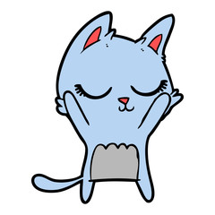 calm cartoon cat