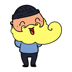 happy bearded man
