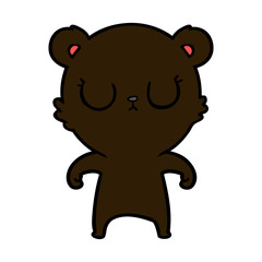 peaceful cartoon bear